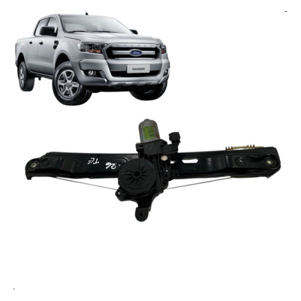 Maquina Motor Vidro Ford Ranger 2.2 2013 A 2021 Preto