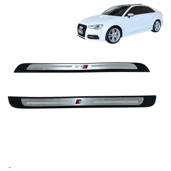 Moldura Soleira Porta Dianteira Audi S3 2014 A 2016 Par Preto