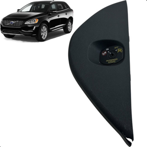 Acabamento Painel Lateral Direito Volvo Xc60 2015 A 2017 Preto