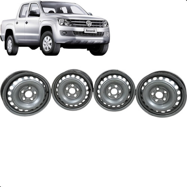 Jogo De Rodas Volkswagen Amarok 2.0 2012 A 2028 Prateado