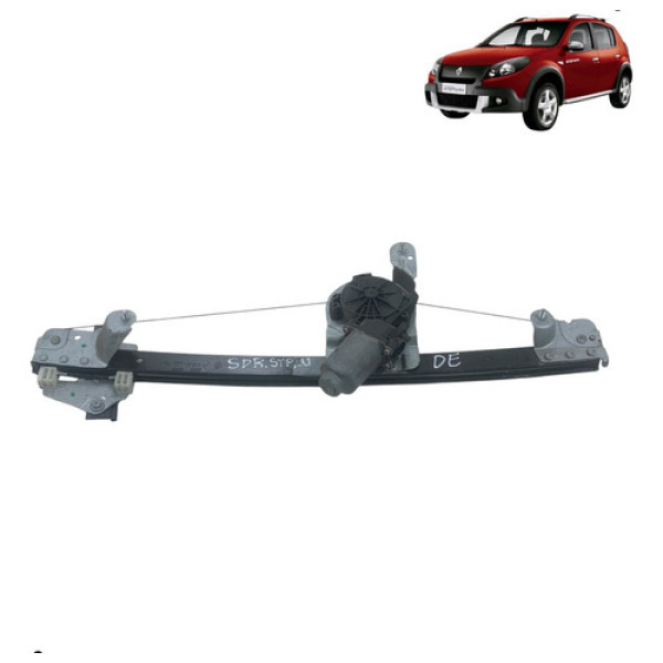 Motor Máquina Vidro Sandero 2009 2013 Dianteiro Esquerdo