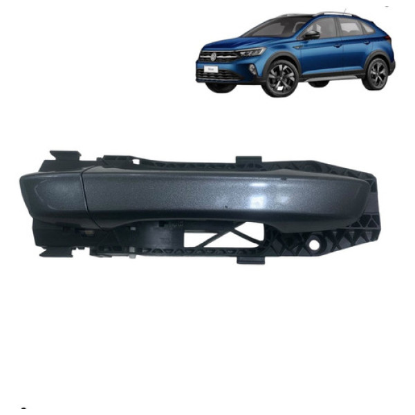 Maçaneta Porta Traseira Esquerda Nivus 2021 2022 2023 2024 Cinza Traseira