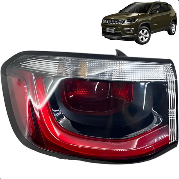 Lanterna Canto Esquerdo Jeep Compass 2017 2018 2019 2020 - Esquerdo/motorista - Vermelho