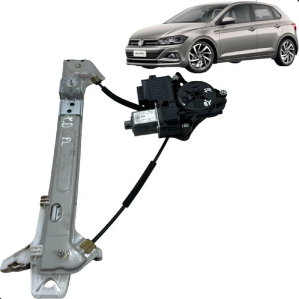 Motor Máquina Vidro Porta Traseira Direita Polo 2018 A 2021