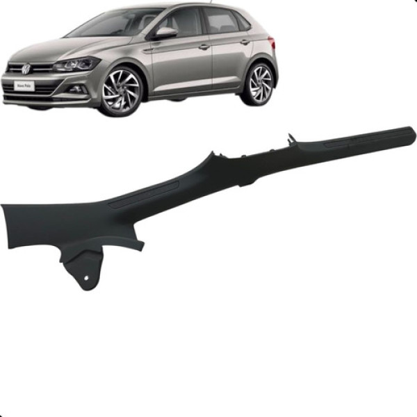 Acabamento Soleira Lateral Esquerda  Polo Nívus 2018 2021 Preto