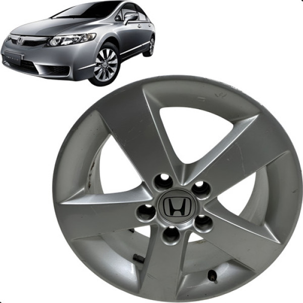 Roda Aro 16 Avulsa Honda New Civic 2008 A 2011 Original Prateado