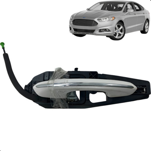 Maçaneta Externa Traseira Esquerda Ford Fusion 2013 2019 Branco