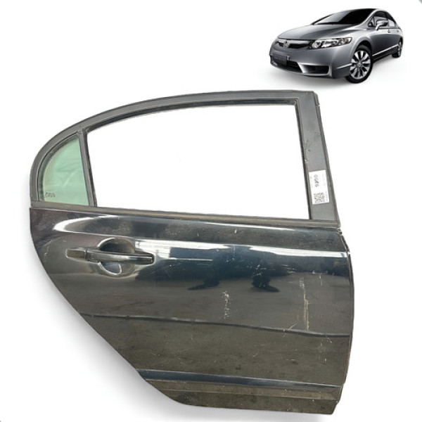Porta Traseira Direita Honda Civic 2007 2008 2009 2010 2011 Traseira Doreota Preta