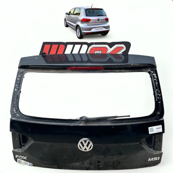 Tampa Traseira Volkswagen Fox 2015 2016 2017 2018 2019 2020 Preta