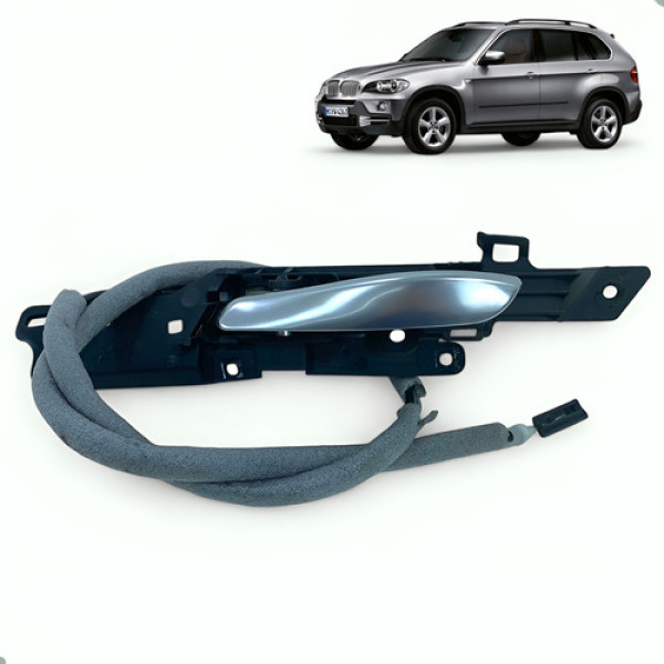 Maçaneta Interna Dianteira Esquerda Bmw X5 2007 A 2009 Dianteira