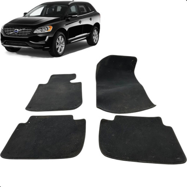 Jogo Tapete Volvo Xc60 2.0 2015 2016 2017 Preto