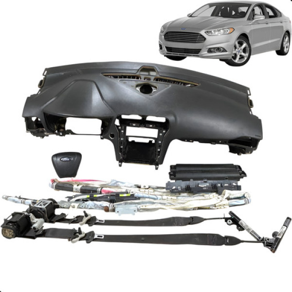 Kit Airbag Ford Fusion 2014 2015 2016 Com Start Stop - Preto