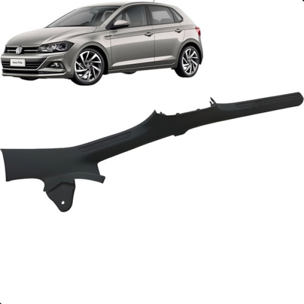 Acabamento Soleira Lateral Esquerda  Polo Nívus 2018 2021 Preto