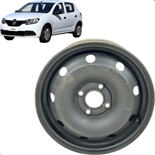 Roda Ferro Aro 14 Renault Sandero Original Preto