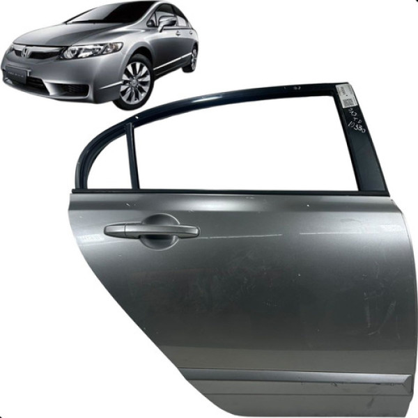 Porta Traseira Direita Honda Civic 2007 A 2011 Traseira Dieito Grafite