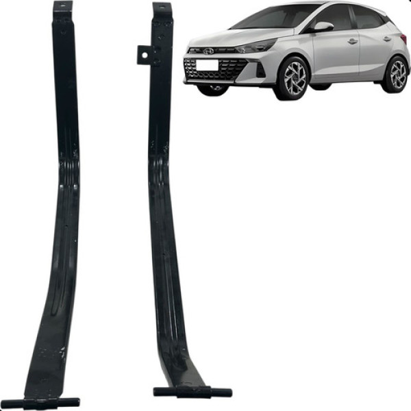 Par Cinta Suporte Tanque Combustível Hb20 Turbo 2023 A 2025 Preto