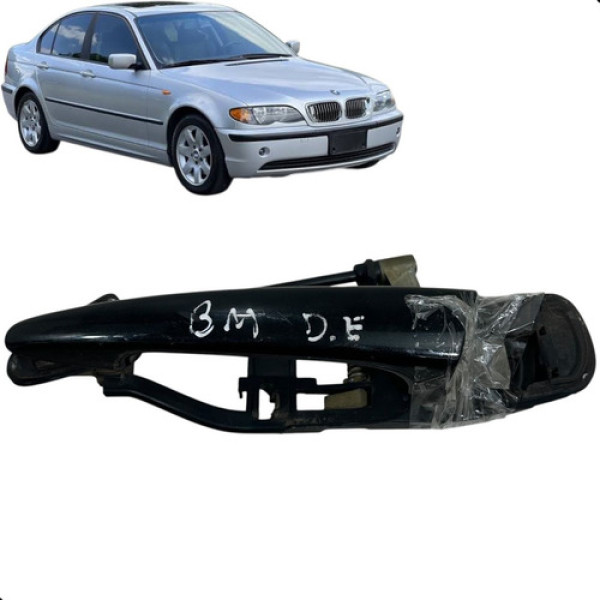 Maçaneta Porta Bmw 325i 2000a 2003 Dianteira Esquerda  Preto Dianteira