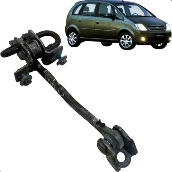 Limitador Porta Diant Direita Chevrolet Meriva 2009 A 2011 Prateado