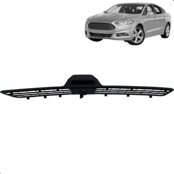 Grade Superior Churrasqueira Painel Ford Fusion 2014 2017 Preto Fosco