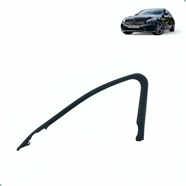 Moldura Porta Dianteira Direita Mercedes C200 2015 A 2018 Preto