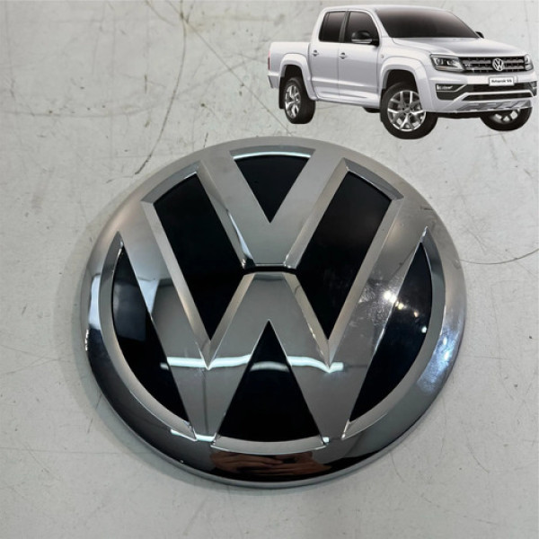 Emblema Tampa Traseira Amarok 2.0 3.0 V6 Original 2012 2024 Preto