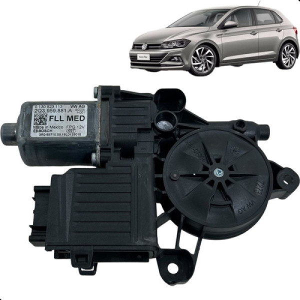 Motor Máquina Vidro Porta Dianteira Esquerda Polo 2018 2021