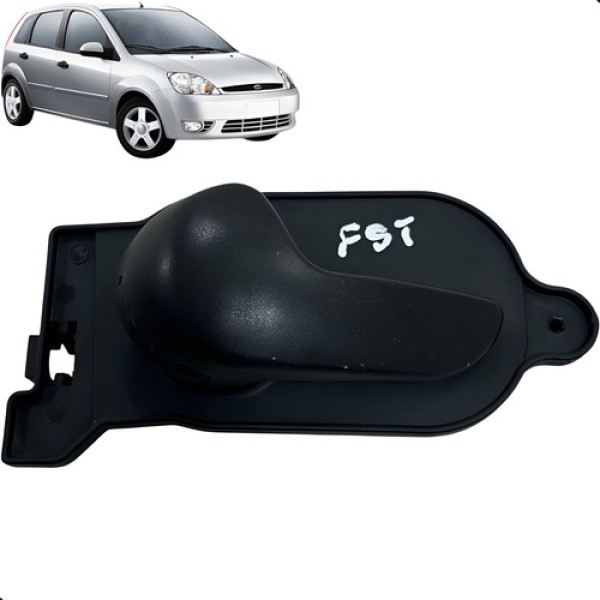 Maçaneta Interna Esquerda Ford Fiesta 1.0 2007 A 2013 Preto Dianteira/traseira