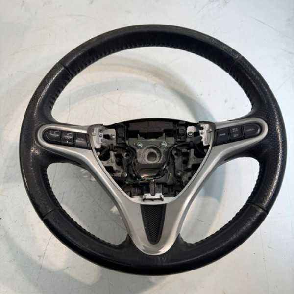 Volante C/botões Comando Rádio Honda Fit 1.5 2009 A 2014 Preto E Prata