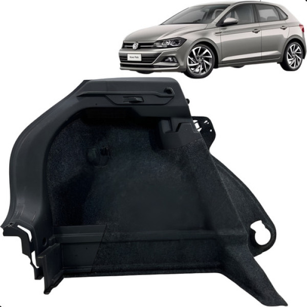 Revestimento Forro Esquerdo Porta Malas Polo 2018 A 2022