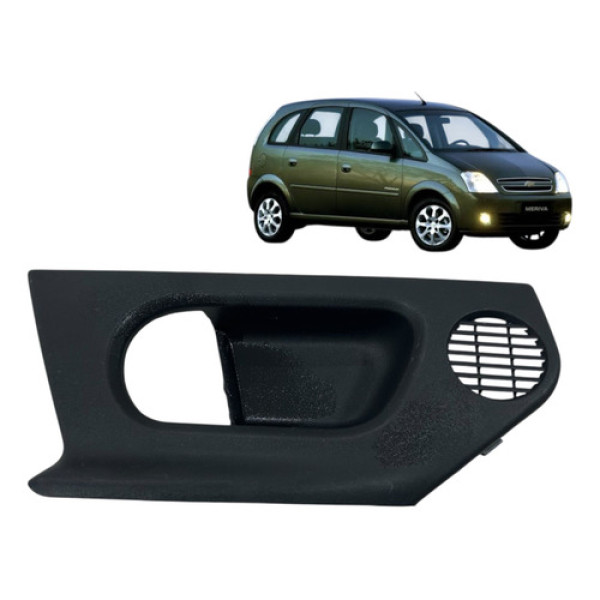 Moldura Maçaneta Interna Dianteira Esquerda Meriva 2009 2011 Preto Dianteira