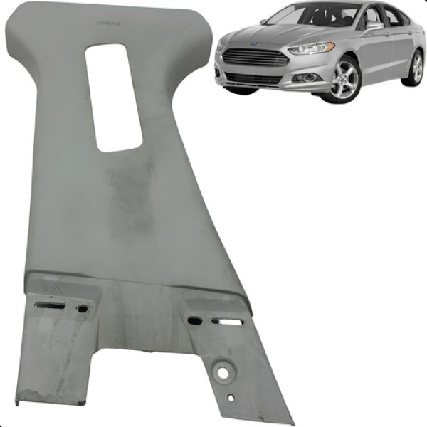 Moldura Coluna Cinto Esquerda Ford Fusion 2014 2018 Bege