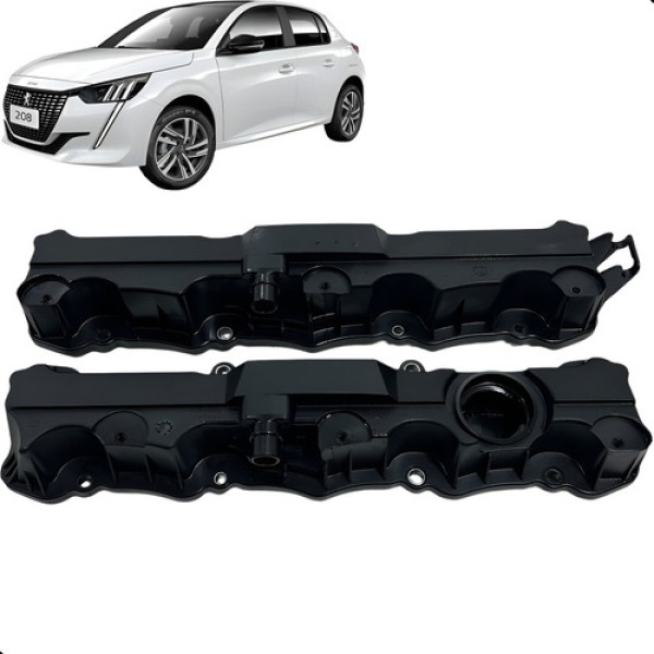 Tampa De Valvula Cabeçote Peugeot 208 1.6 Flex 2022 A 2024 Preto