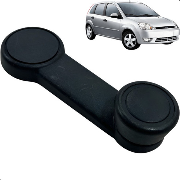 Manivela Do Vidro Ford Fiesta 1.0 2007 A 2013 Preto