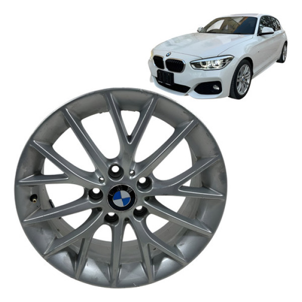 Roda Liga Leve Aro 17 Avulsa Bmw 120i 2016 Original Prateado