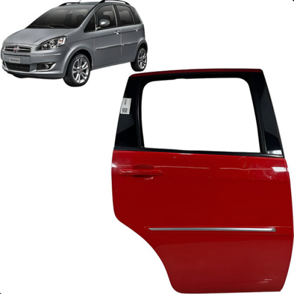 Porta Traseira Direita Fiat Idea 2011 2013 2014 2016 2016 Direito Traseira Vermelho