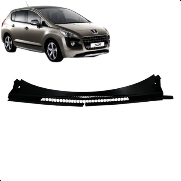 Churrasqueira Parabrisa Peugeot 3008 2012 a 2016 Detalhe Preto