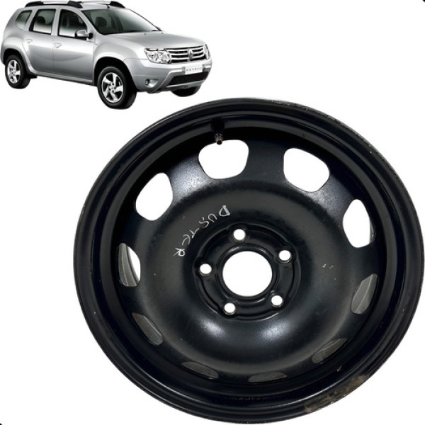 Roda De Ferro Avulsa Renault Duster 1.6 2012 A 2015 Preto