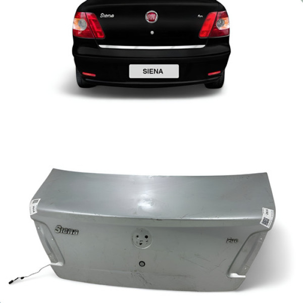 Tampa Traseira Porta Malas Fiat Siena 2006 2007 2008 2009 Prata