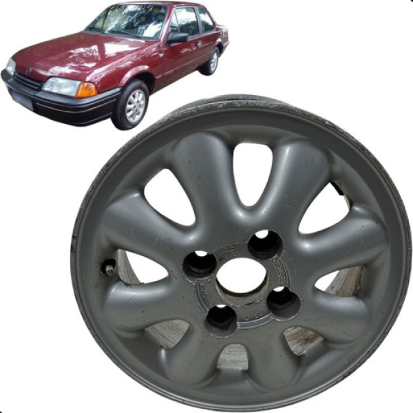 Roda Aro 13 Chevrolet Monza 1992 Prateado