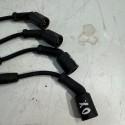 Kit 4 Cabo Vela Ignição Chevrolet Onix Prisma 1.0 2013 2019 Preto