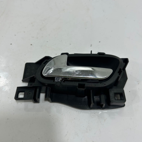 Maçaneta Porta Dianteira Esquerda Peugeot 308 2013 A 2016 Preto Dianteira