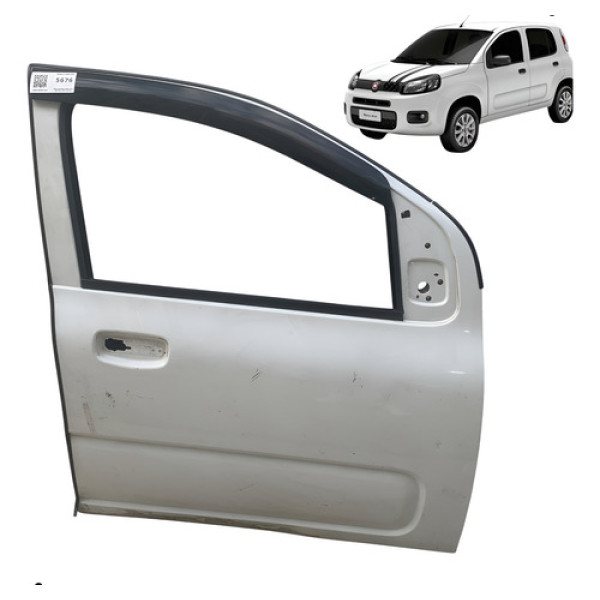 Porta Dianteira Direita Fiat Uno 2016 A 2021 4porta Prata Direto Dianteira