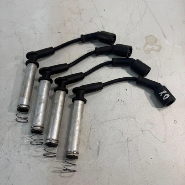 Kit 4 Cabo Vela Ignição Chevrolet Onix Prisma 1.0 2013 2019 Preto