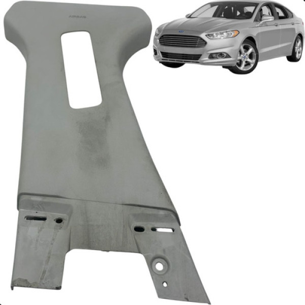 Moldura Coluna Cinto Esquerda Ford Fusion 2014 2018 Bege