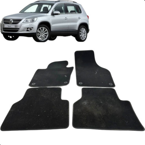 Kit Tapete Tiguan 2010 2011 2012 2013 2014 2015 Original Preto