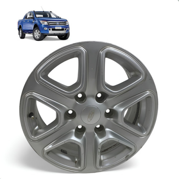 Roda Aro 17 Ford Ranger 2014 A 2017 Avulsa Original Prateado