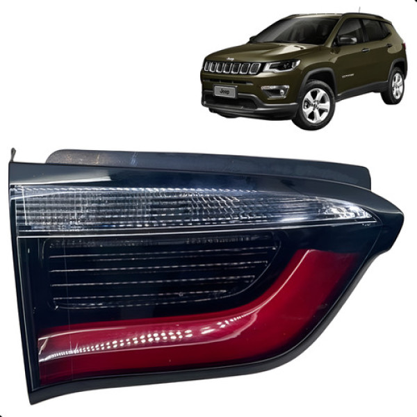 Lanterna Esquerda Tampa Traseira Compass 2017 2018 2019 2020 Esquerdo/motorista Vermelho