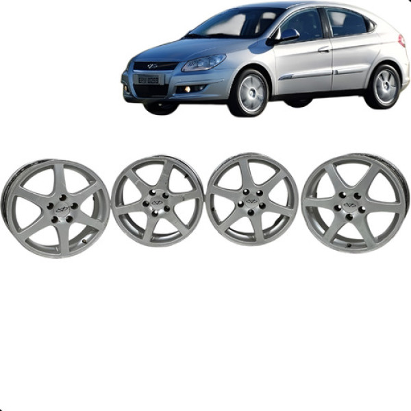 Jogo De Roda Chery Cielo 1.6 Aro 16 2010 2011 2012 Original Prateado