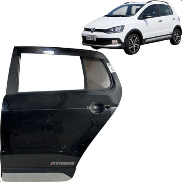 Porta Traseira Esquerda Vw Fox Xtreme 2015 A 2021 C5840 Traseira Esquerdo Preto