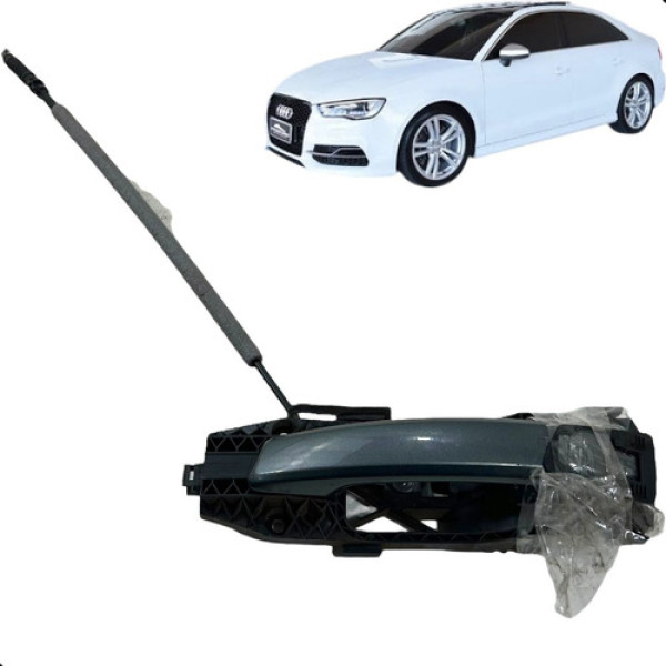 Maçaneta Porta Audi S3 A3 Sedan 2014 2015 2016 Diant Direita Preto Dianteira